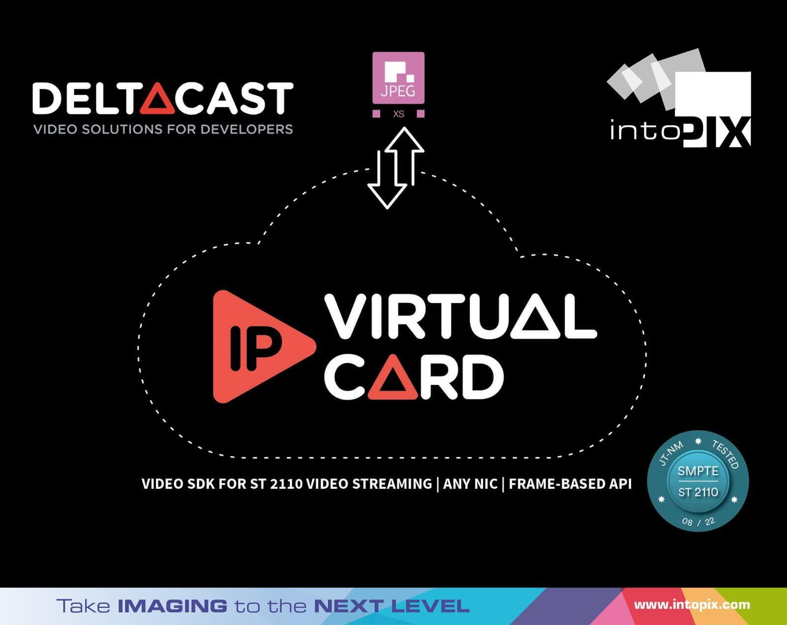 DELTACAST社が、intoPIXのJPEG XS softwareで低ビットレートSMPTE 2110-22 ビデオストリーミングのサポートをするIP Virtual Cardを発表。